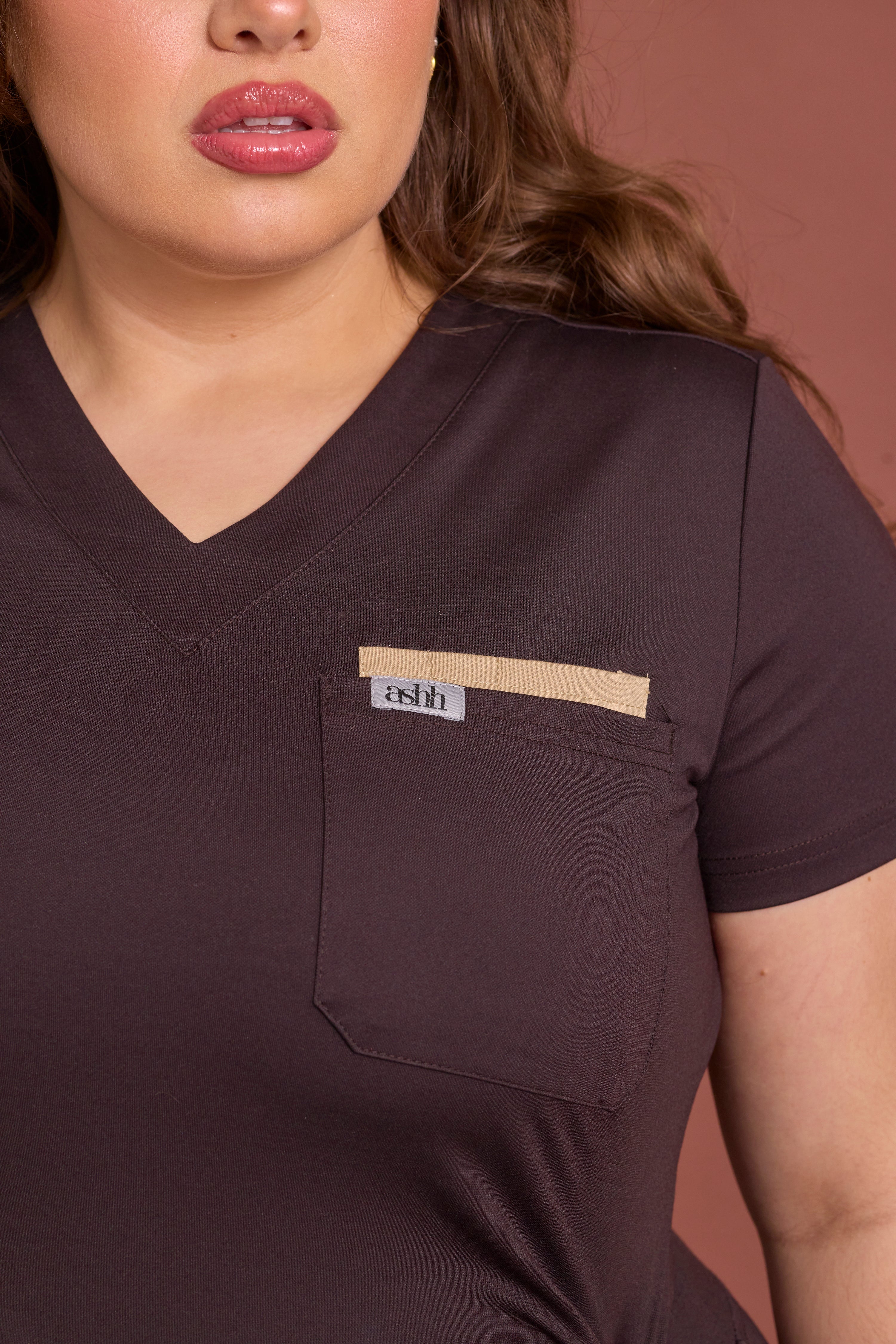 Aneesa Classic V-neck Scrub Top