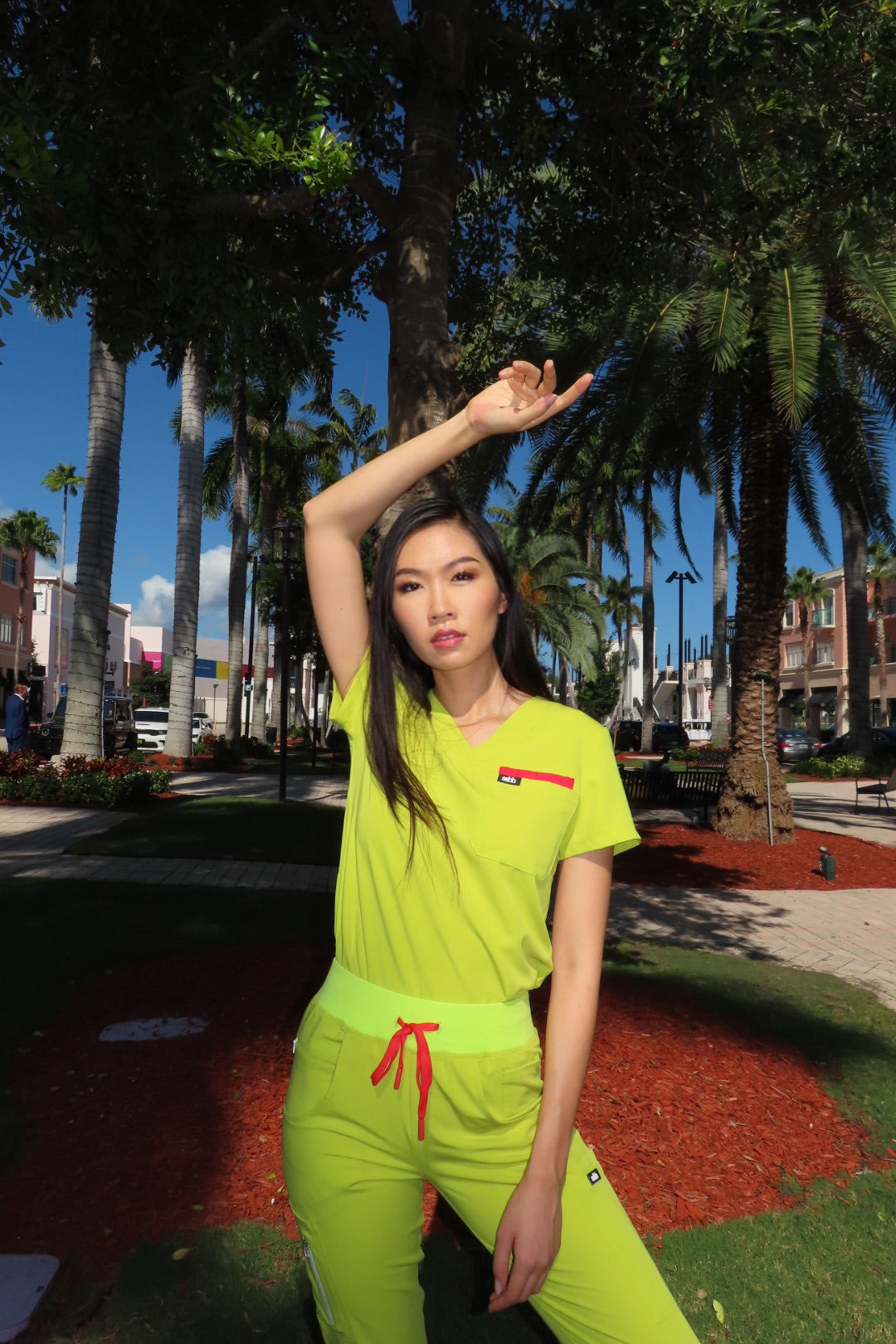 Strawberry Matcha™ Limited Edition V-Neck Scrub Top