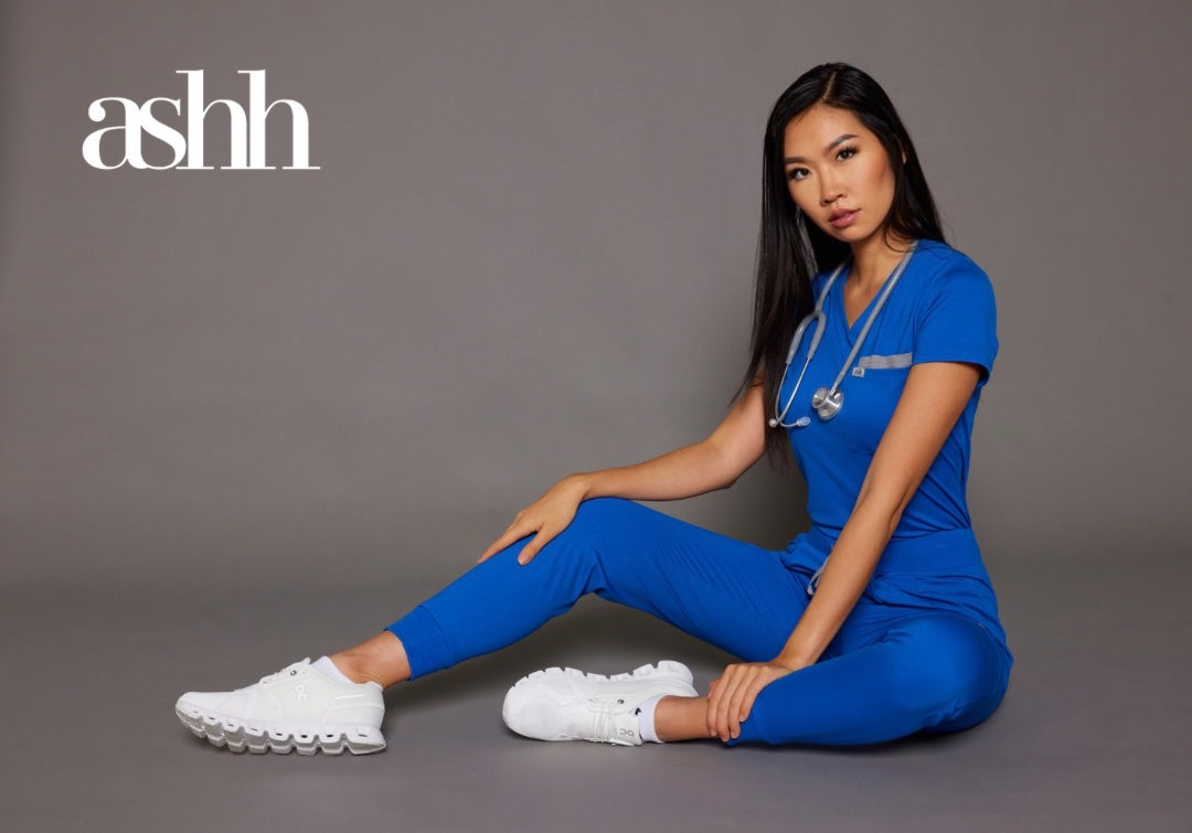 Aneesa Classic V-neck Scrub Top