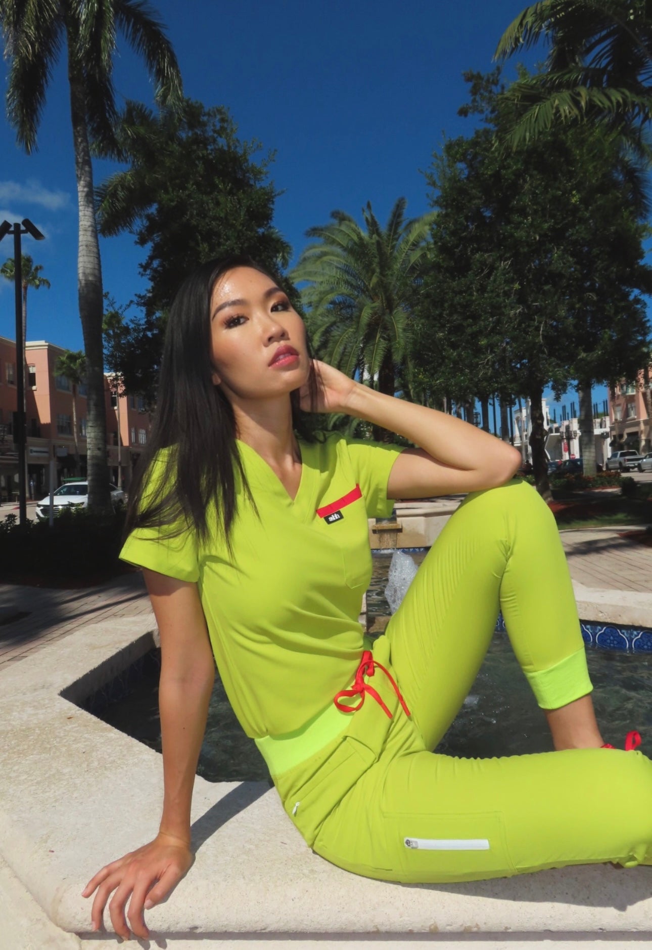 Strawberry Matcha™ Limited Edition V-Neck Scrub Top