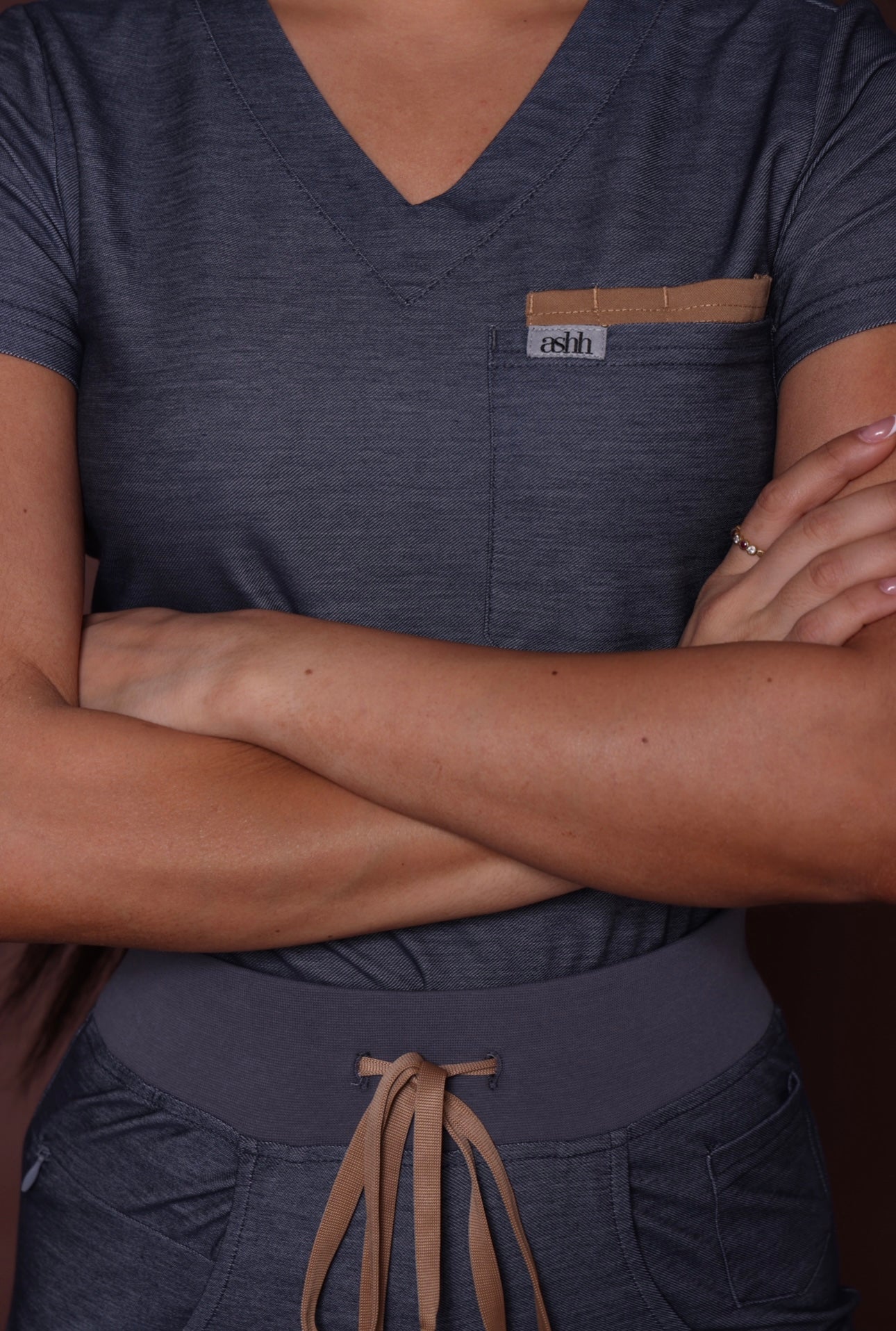 Limited Edition: Denim Classic V-Neck Scrub Top