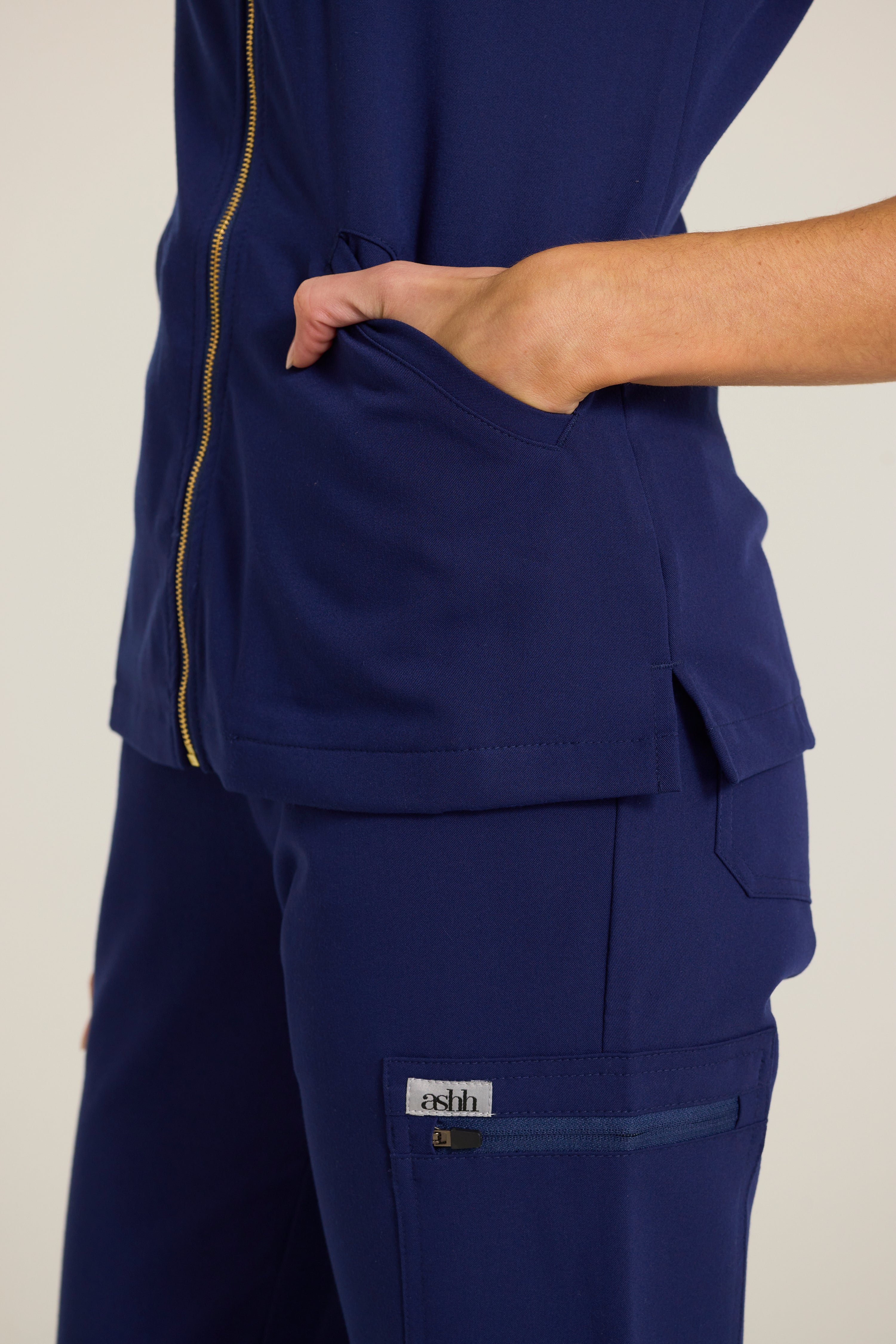 Madison Zip Scrub Top