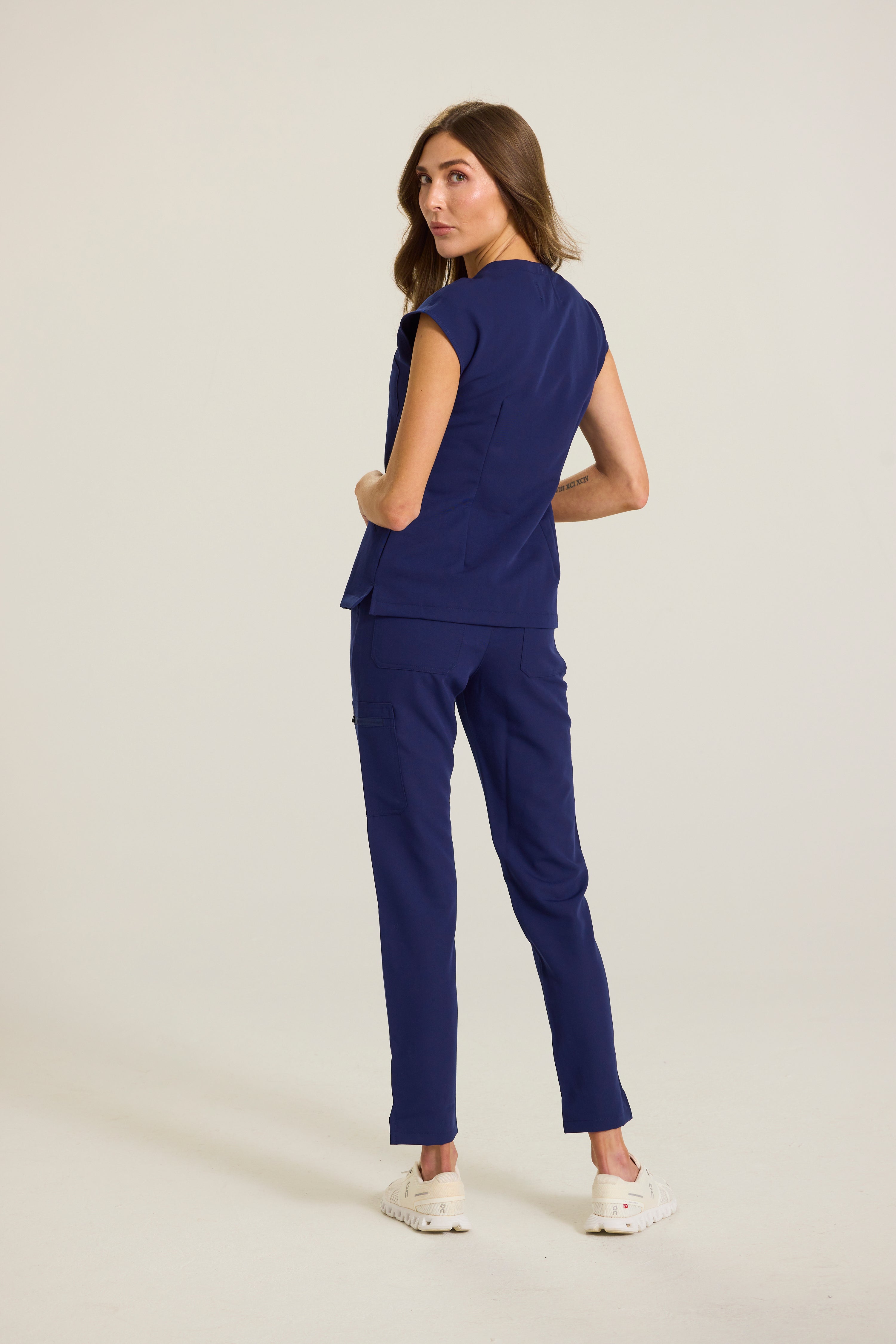 Madison Zip Scrub Top