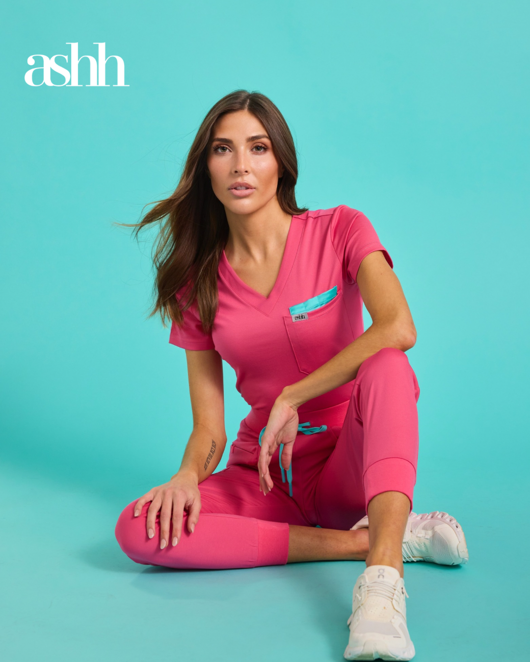 Aneesa Classic V-neck Scrub Top