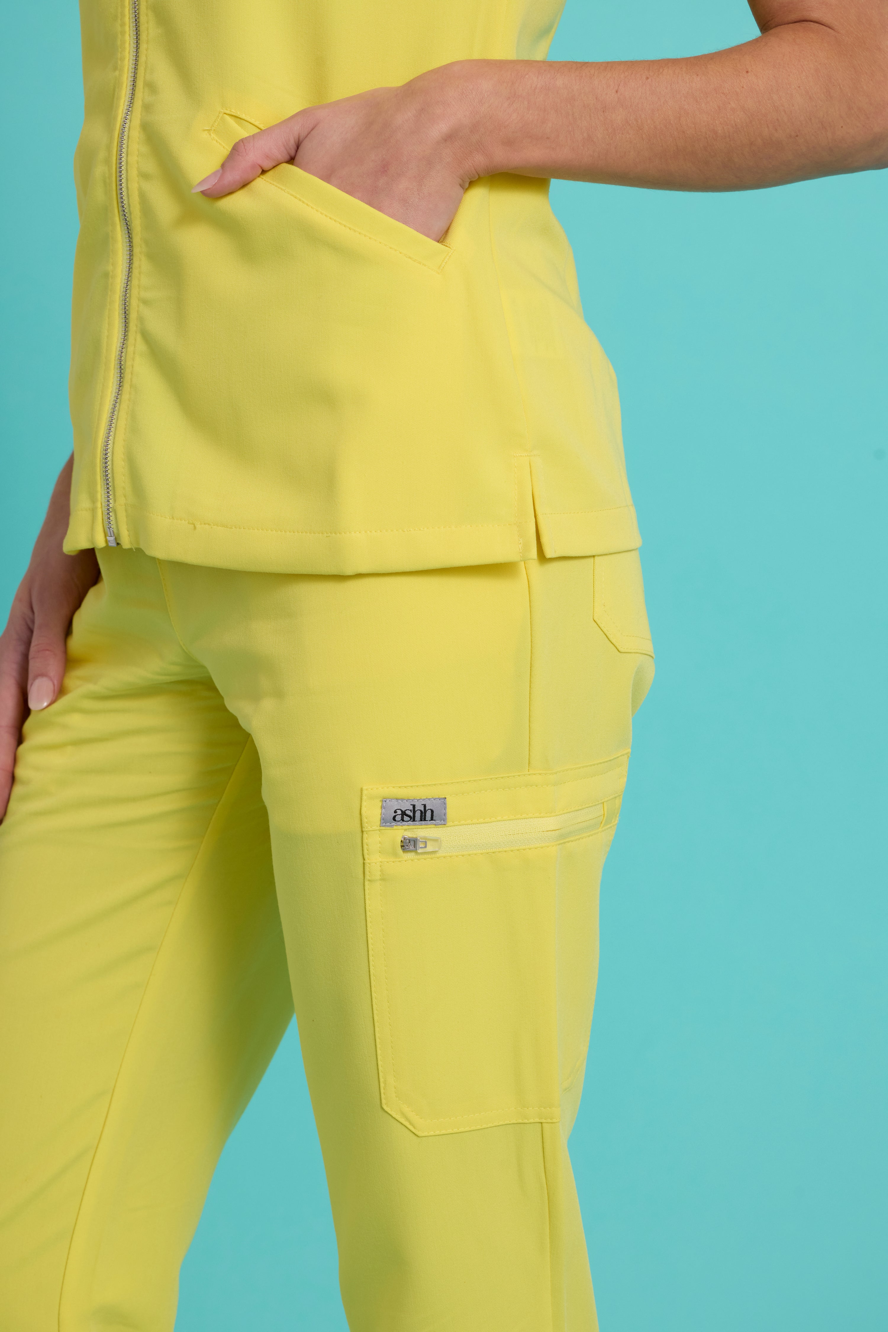 Madison Zip Scrub Top