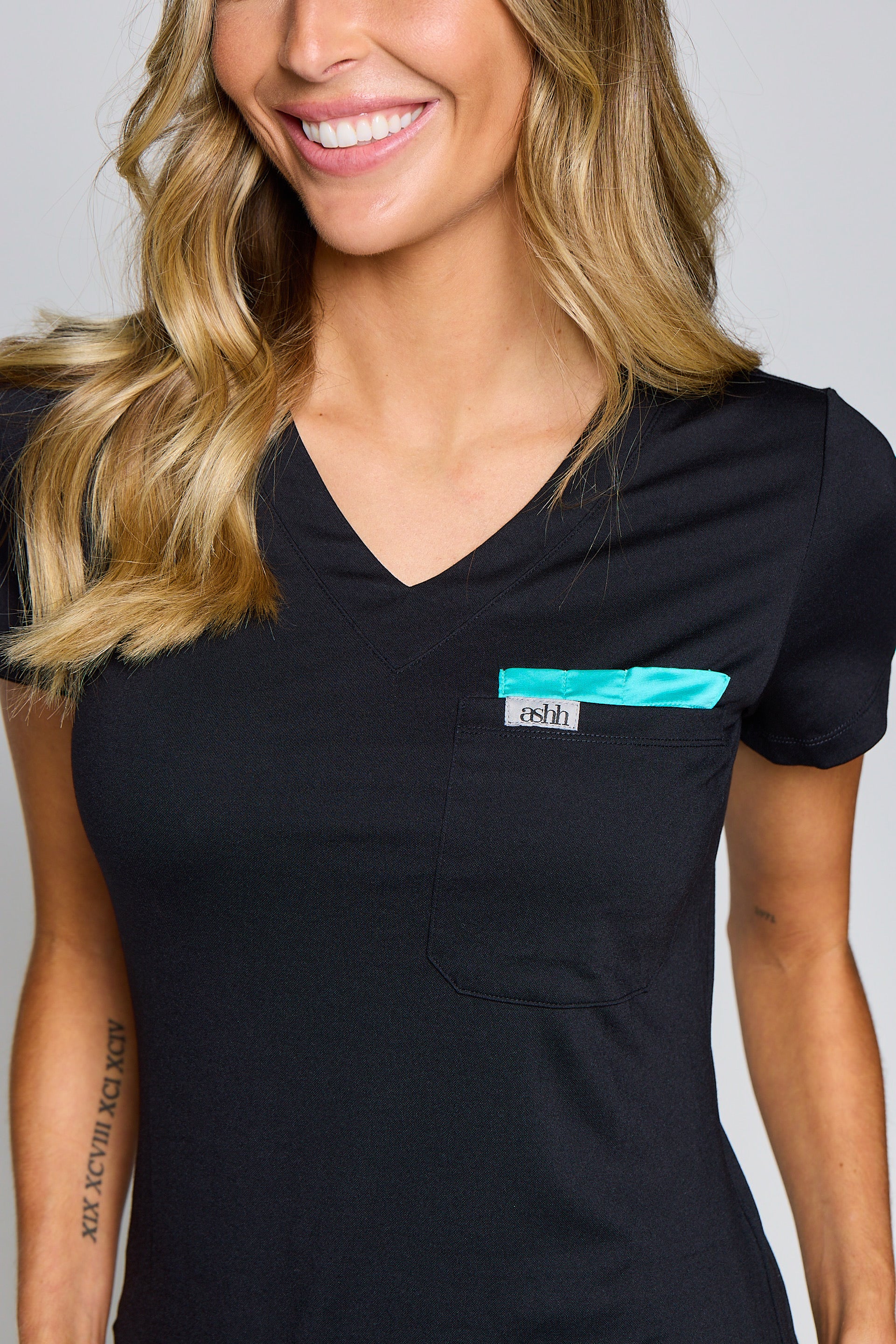 Aneesa Classic V-neck Scrub Top