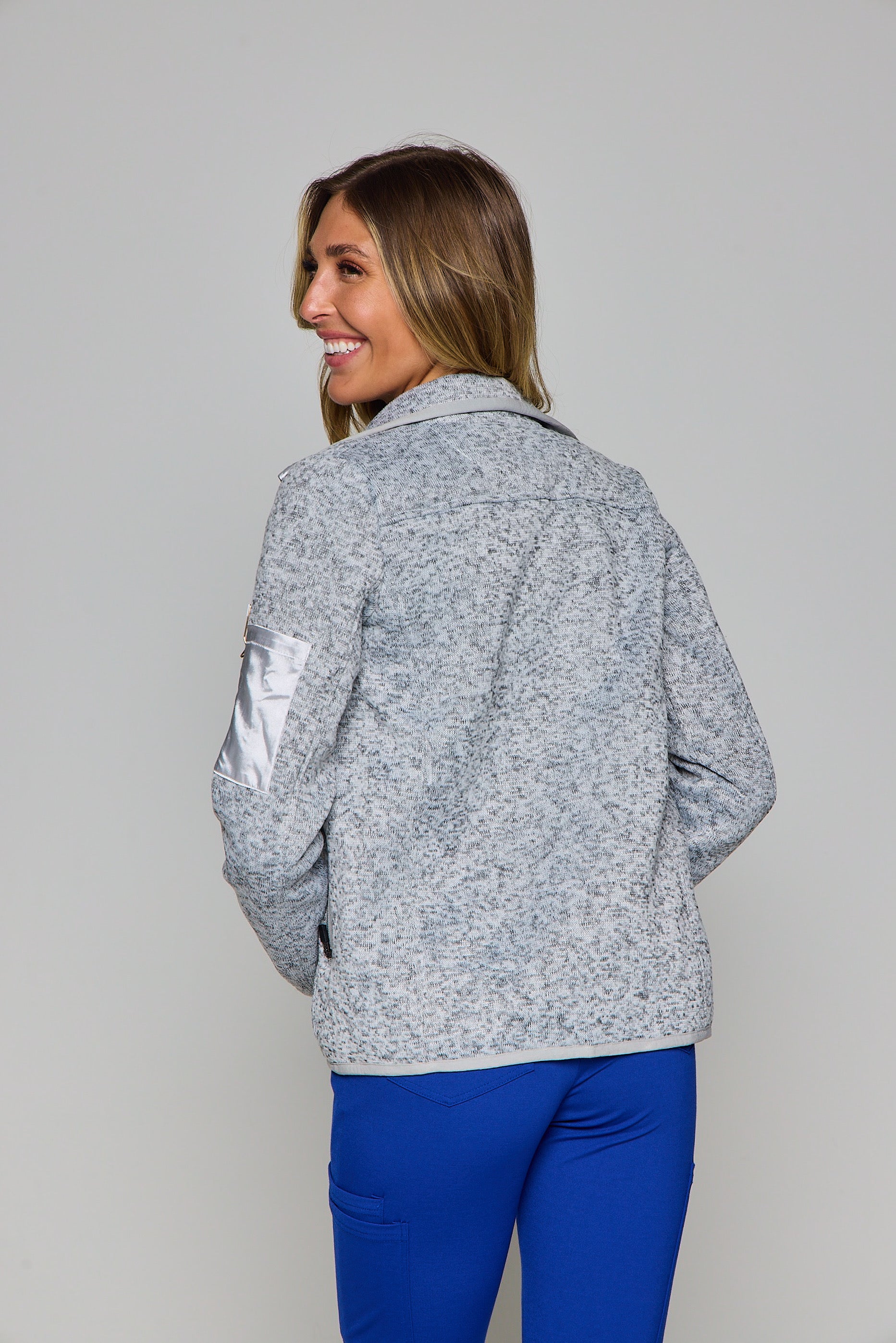 Ashh Lisa Fleece Scrub Jacket - A stylish outer layer designed for healthcare professionals