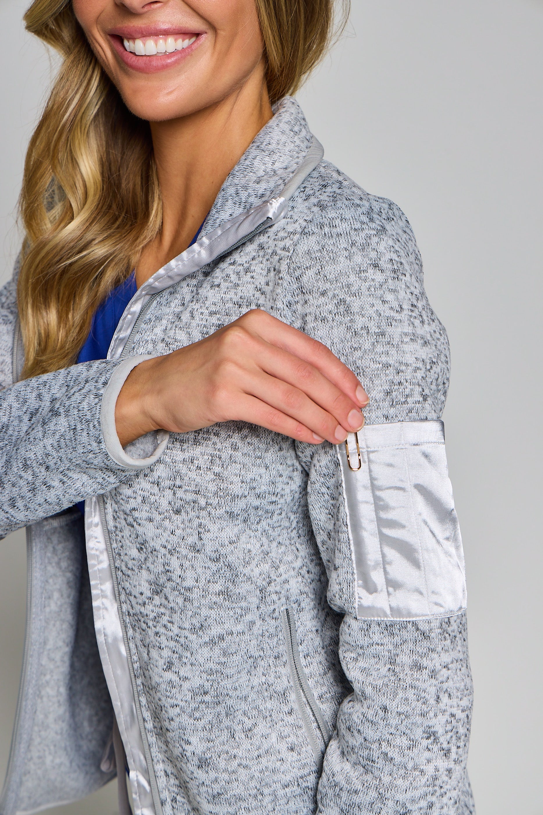 Ashh Lisa Fleece Scrub Jacket - A stylish outer layer designed for healthcare professionals