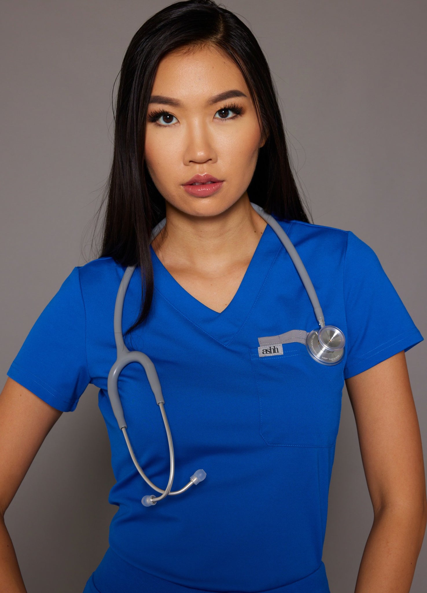 Aneesa Classic V-neck Scrub Top