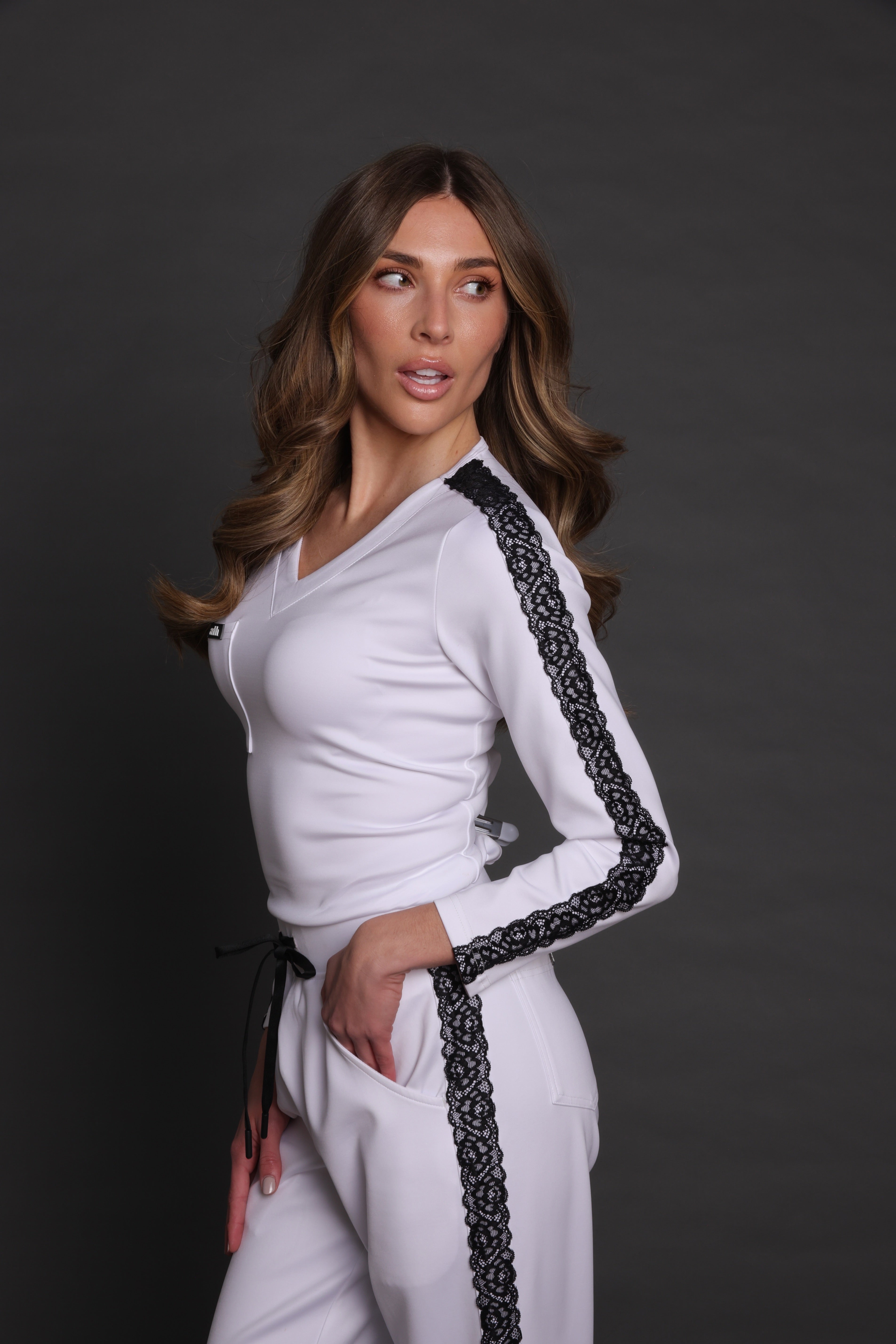 THE SOLÈNE — Long Sleeve V-Neck Top
