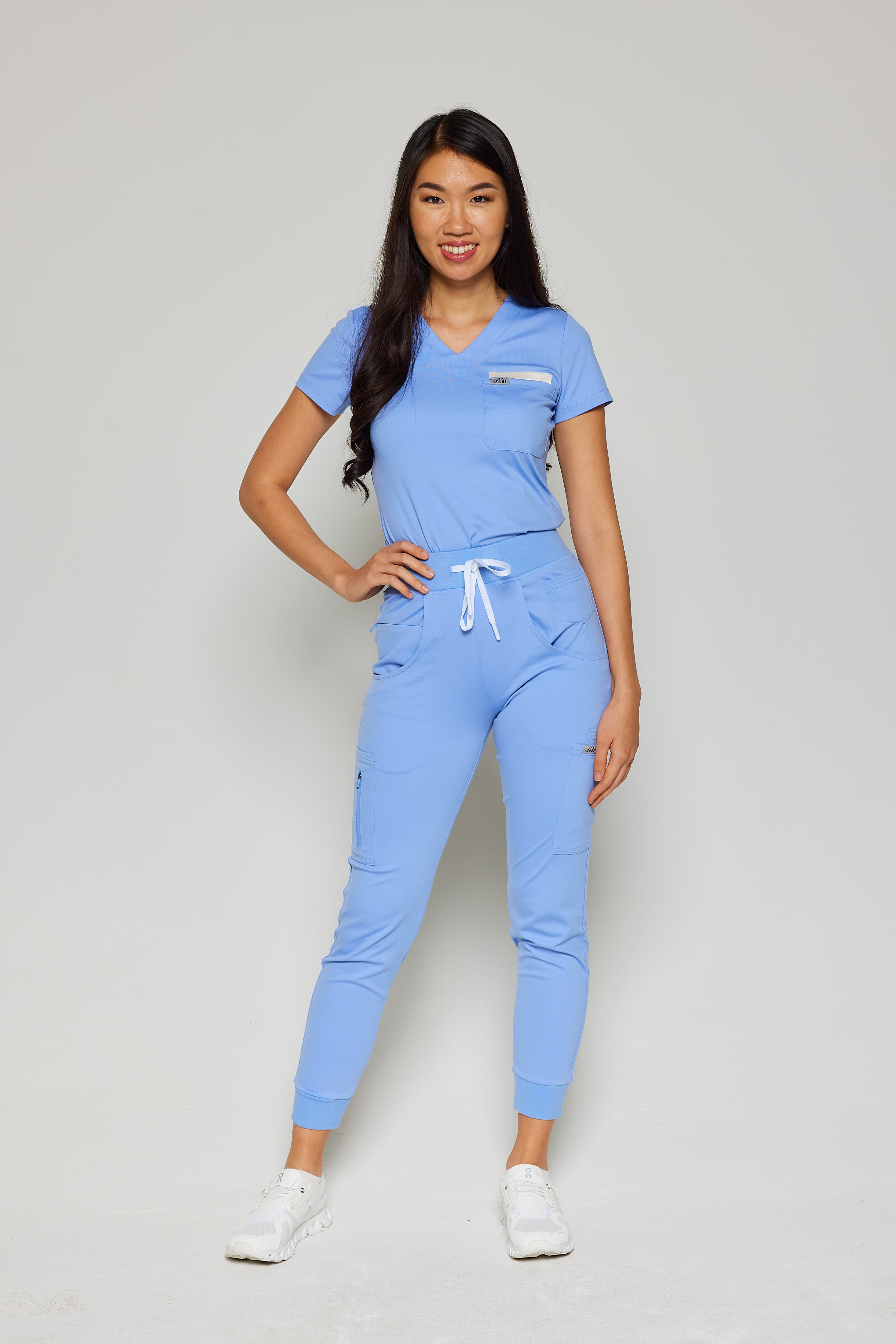 Aneesa Classic V-neck Scrub Top by Ashh Scrubs