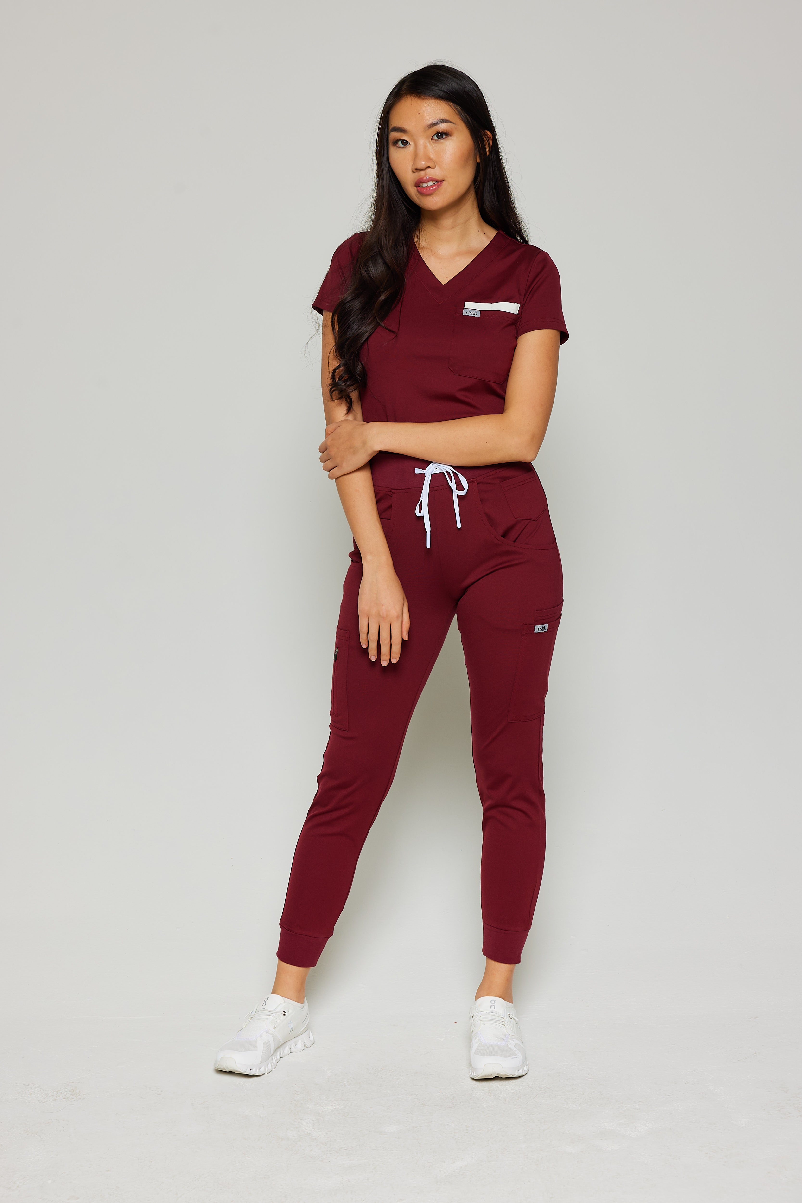 Aneesa Classic V-neck Scrub Top